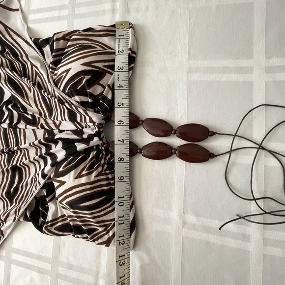 Kitty "Sexy Yet Classy" Halter Dress Brown White Black Size M/M‎ - Picture 6 of 12